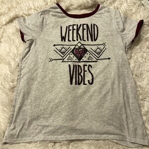 Weekend vibes top from Justice